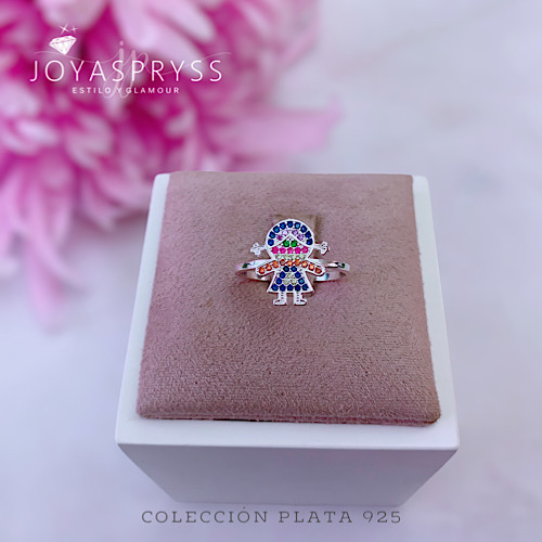 ANILLO NI A MULTICOLOR Joyas Prys plata 925