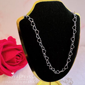 CADENA PLATA - LOVE 50 cm