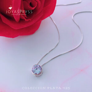 COLLAR PLATA - PUNTO DE LUZ AMATISTA