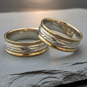 ALIANZAS PLATA/ORO - ESPIGA REAL