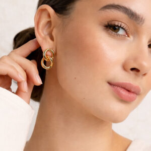 ARITOS COLGANTES CHAPADOS EN ORO