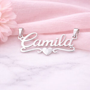 NOMBRE PERSONALIZADO CORAZÓN - DIJE PLATA 925 MOD5