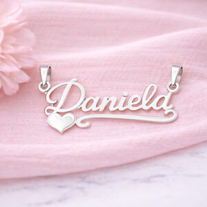 NOMBRE PERSONALIZADO CORAZÓN - DIJE PLATA 925 MOD6